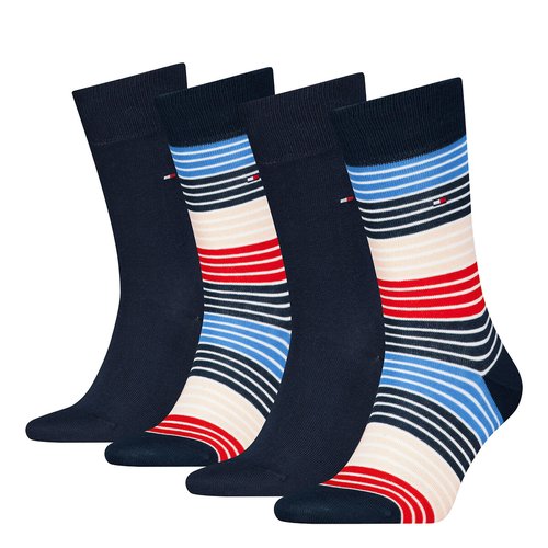 Lot de 4 paires de chaussettes hautes Tommy Hilfiger bleu marine La Redoute