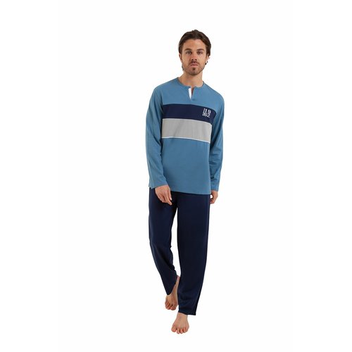 Cotton pyjamas blue navy blue Athena La Redoute