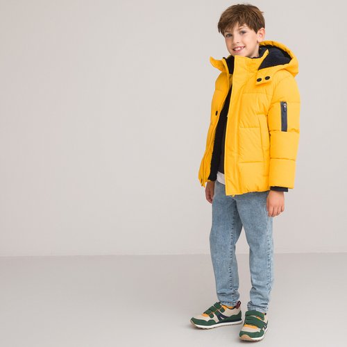 Doudoune chaude a capuche jaune La Redoute Collections La Redoute