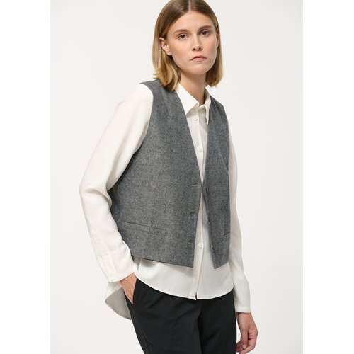 Gilet gris court outlet