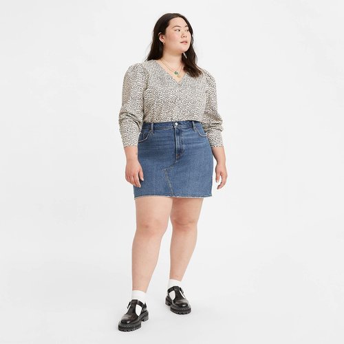 Jupe courte en jean troy tricks Levi S Plus La Redoute