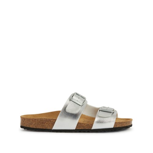 Silver metallic mules new arrivals