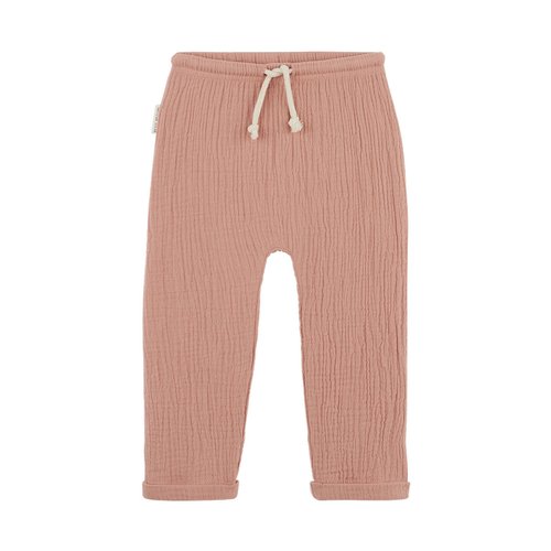 Pantalon bebe en gaze de coton para rose Petit Beguin La Redoute