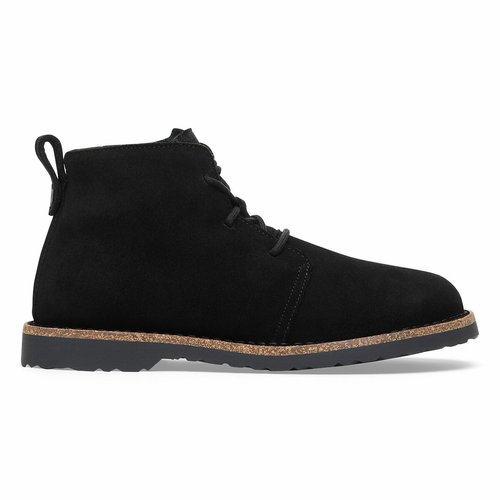 Black leather fur lined ankle boots store