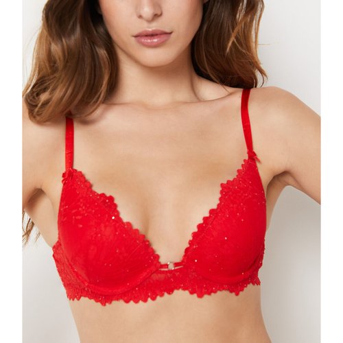 Soutien gorge push up plongeant instant rouge Etam La Redoute