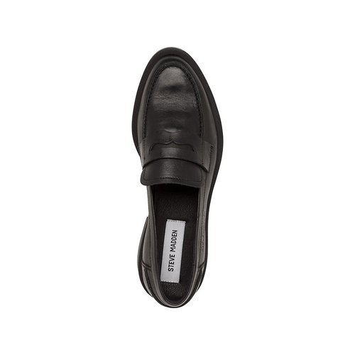 Marina leather loafers black Steve Madden La Redoute