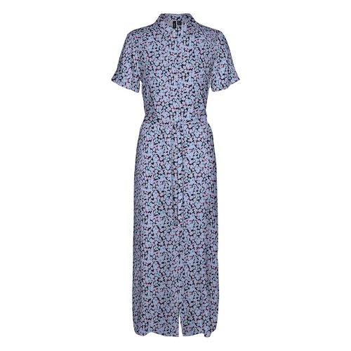 Floral midi shirt dress with tie waist Vero Moda La Redoute