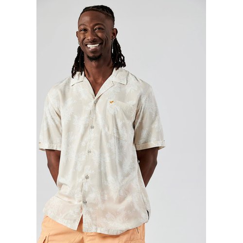 Chemise fleurie manches courtes viscose redy gris Kaporal La Redoute