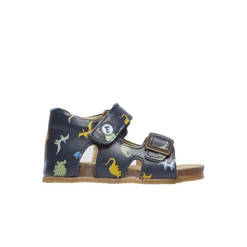 Sandales en cuir a scratch et boucle avec dinosaures bea Falcotto La Redoute