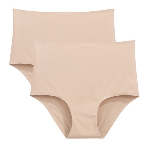 Lot de 2 culottes hautes en microfibre Invisible