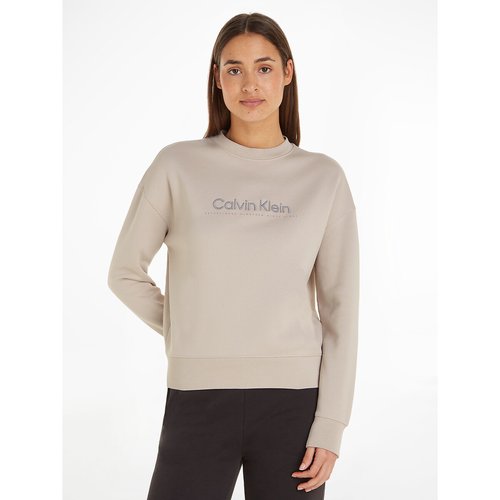 Felpa girocollo con logo grigio Calvin Klein La Redoute