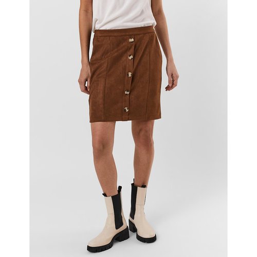 Jupe courte boutons devant cognac Vero Moda La Redoute