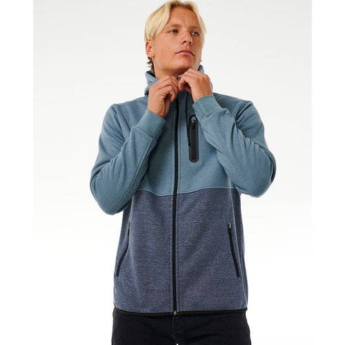 Sweat zippe a capuche departed anti series mineral blue bleu Rip Curl La Redoute