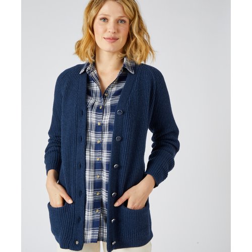 Gilet long melange laine