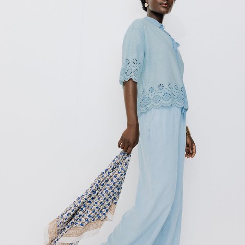 Chemise broderie anglaise jean clair Promod La Redoute