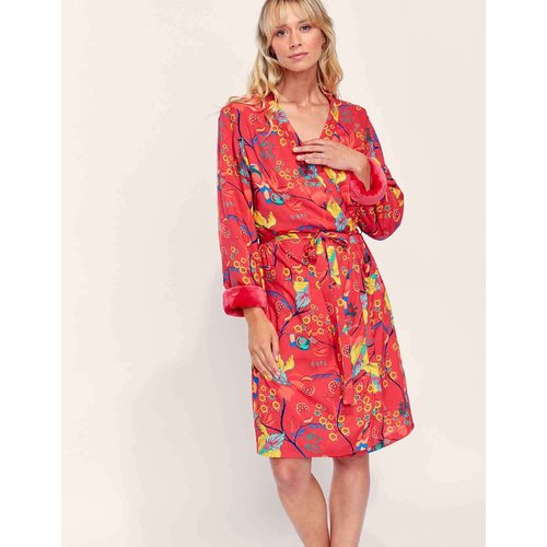 Kimono imprime long double polaire ecovero toudou La Fiancee La Redoute