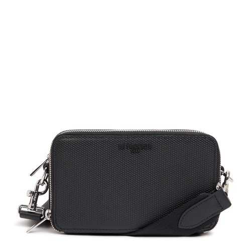 Petit sac bandouliere 2 compartiments emile en cuir signature t noir Le Tanneur La Redoute