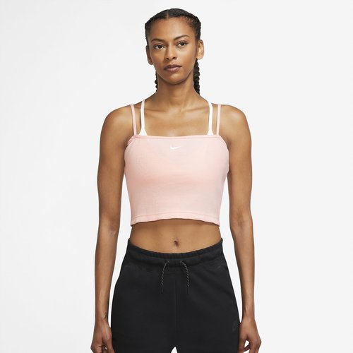 Camiseta sin mangas corta y ajustada tirantes finos rosa Nike La Redoute