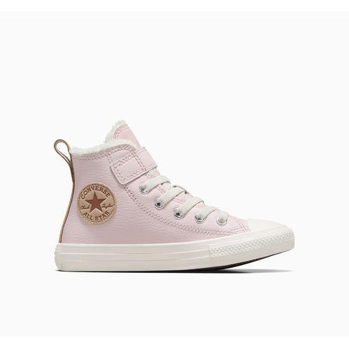 Kids all star 1v hi cozy essentials high top trainers in leather light pink Converse La Redoute