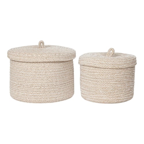 Panières de rangement réversibles! - Lot de panières en lin