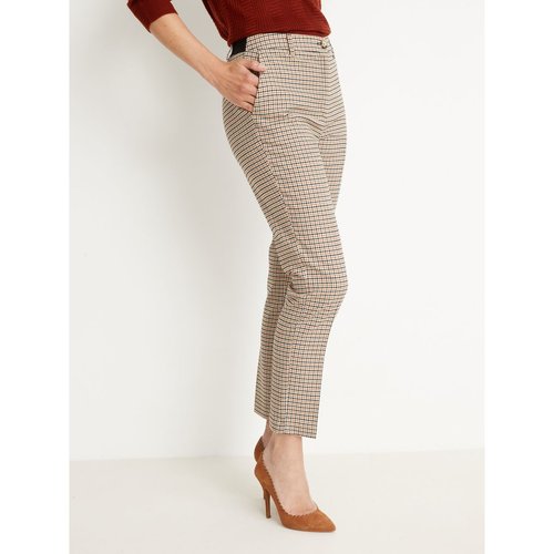 Pantalon carreaux beige best sale