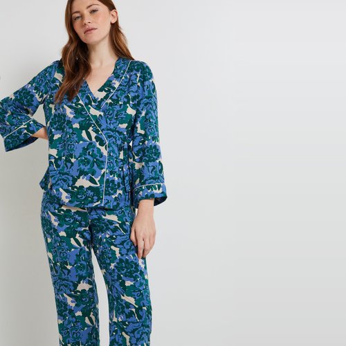 Pyjama kimono imprime certifie ecovero et oeko tex rocher Monoprix Lingerie La Redoute