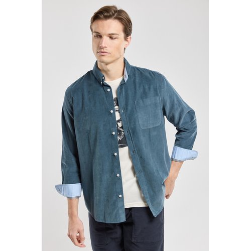 Chemise coupe confort velours ras winterblue Armor Lux La Redoute