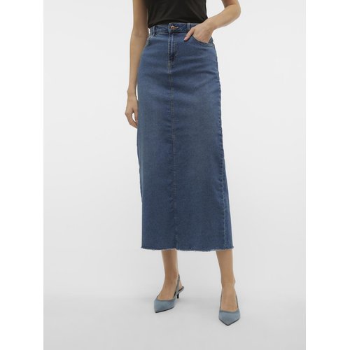 Jupe en denim vmberla taille haute jupe longue medium blue denim Vero Moda La Redoute