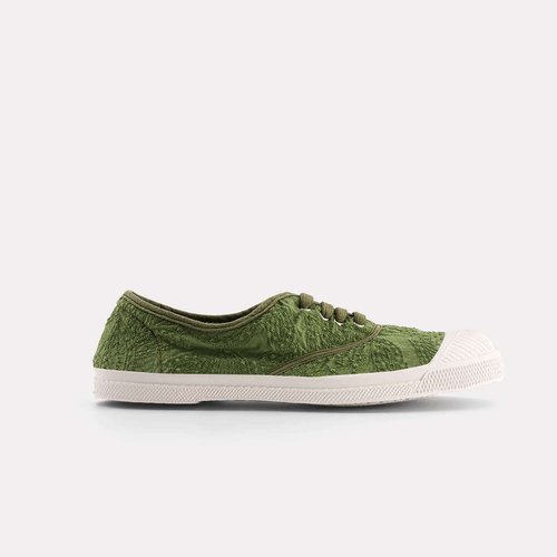 Tennis a lacets broderie anglaise en coton trefle Bensimon La Redoute
