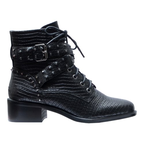 Bottines bikers noir The Divine Factory La Redoute