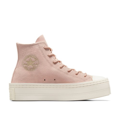 Modern Lift Hi Fashion Suede Leather High Top Trainers