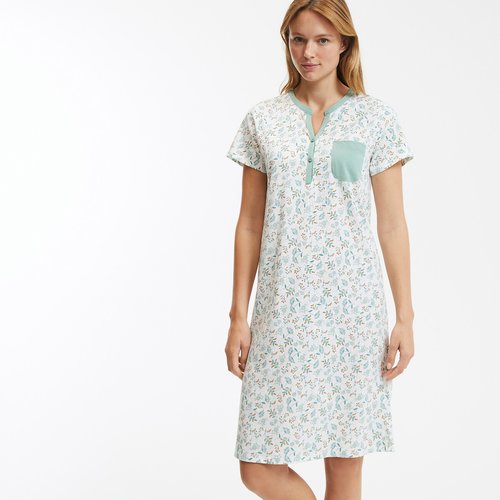 Chemise de nuit imprimee manches courtes imprime floral Anne Weyburn La Redoute