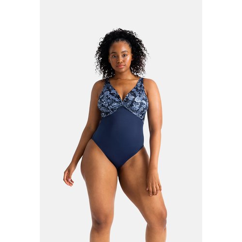 Canberra beach recycled swimsuit navy Dorina La Redoute