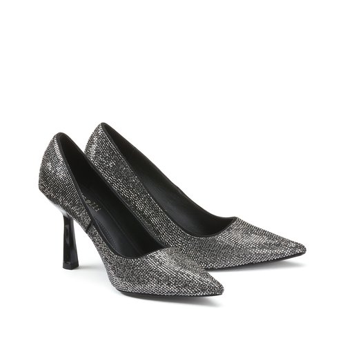 Escarpins a strass judy talon aiguille etain Maison Minelli La Redoute