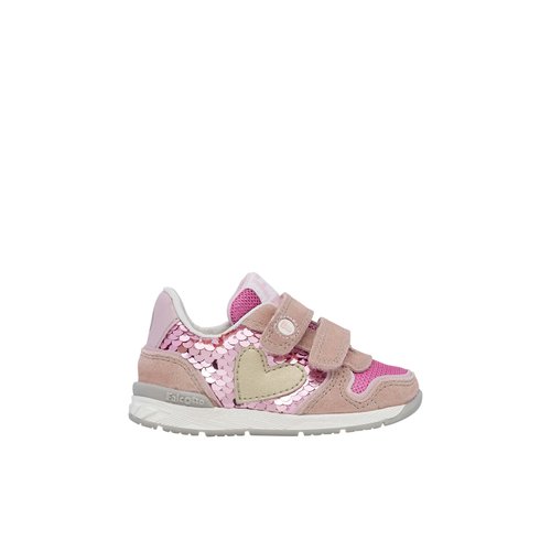 Baskets en cuir et tissu technique belle 2 vl. rose Falcotto La Redoute