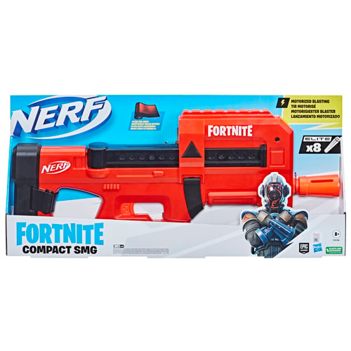 Blaster Nerf Fortnite SR - Réplique Du Jeu Avec 8 Fléchettes - Mécanisme à Percuteur - Pour Enfants 8+