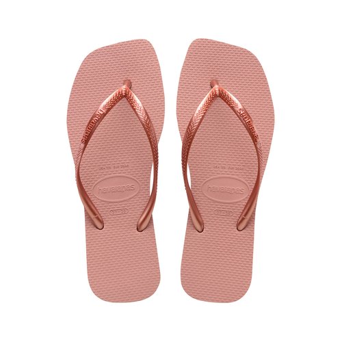 Teenslippers slim square metallic roze Havaianas La Redoute