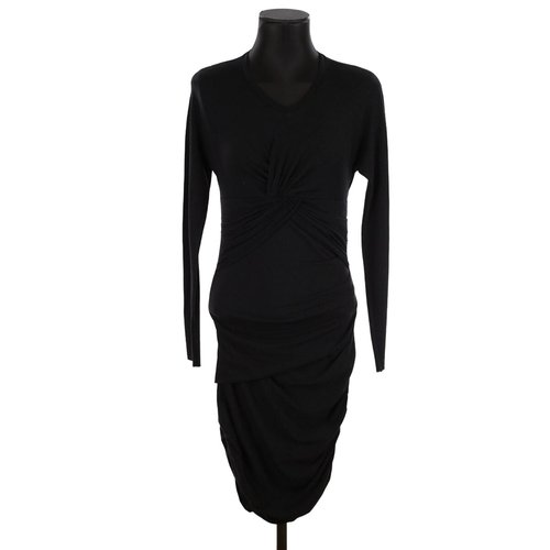 Robe en laine tres bon etat noir Carven La Redoute
