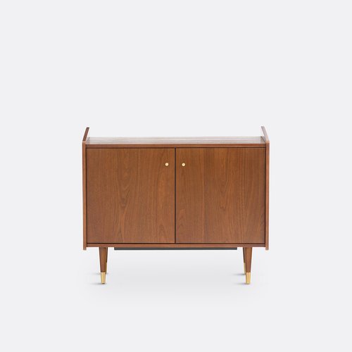 Ronda Walnut Veneer Vintage Small Sideboard