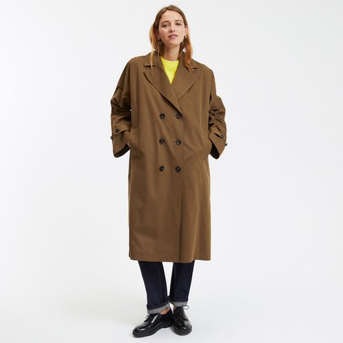 Long trench coat khaki green La Redoute Collections La Redoute