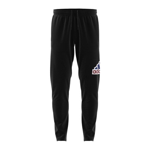 Embossed logo joggers in cotton mix black Adidas Sportswear La Redoute