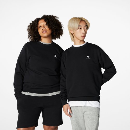 Black converse sweatshirt cheap