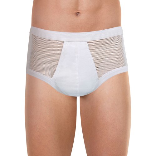 Slip maille aeree coton taille haute ouvert les classiques blanc Eminence La Redoute