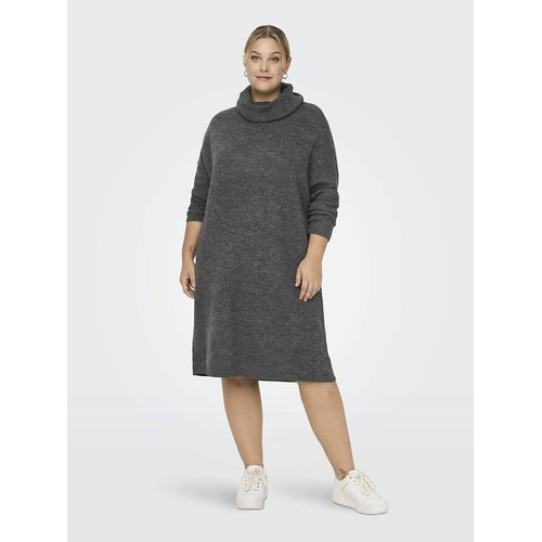 Robe pull col roule gris fonce Only Carmakoma La Redoute