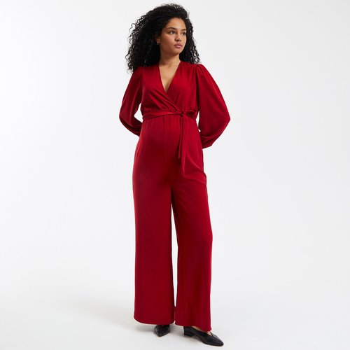 Red maternity jumpsuit clearance