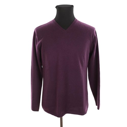 Pull en cachemire tres bon etat violet Eric Bompard La Redoute