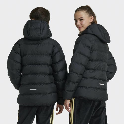 Hooded padded jacket black Adidas Sportswear La Redoute