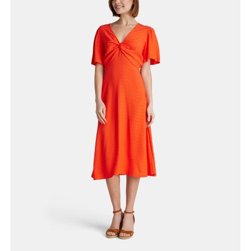 Robe mi longue alyssa jacquard rose Galeries Lafayette La Redoute