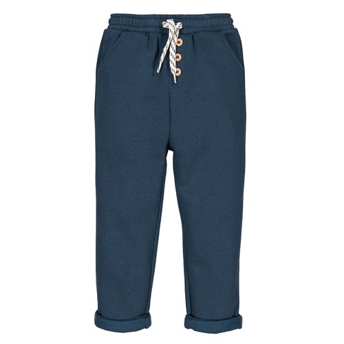Cotton mix joggers navy blue La Redoute Collections La Redoute