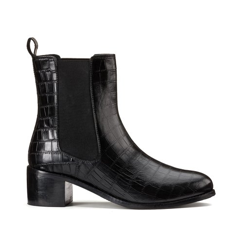 Boots croco a talon noir La Redoute Collections Plus La Redoute